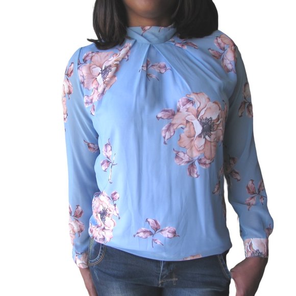 Sky blue long sleeve top - Picture 1 of 3
